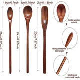 Wooden Spoons Long Handle Wooden Coffee Spoons Tea spoon Wooden Mixing Honey Spoon Handmade Wood Stirring Spoon for Kitchen Cooking Utensils(9PCS) WODFCNY