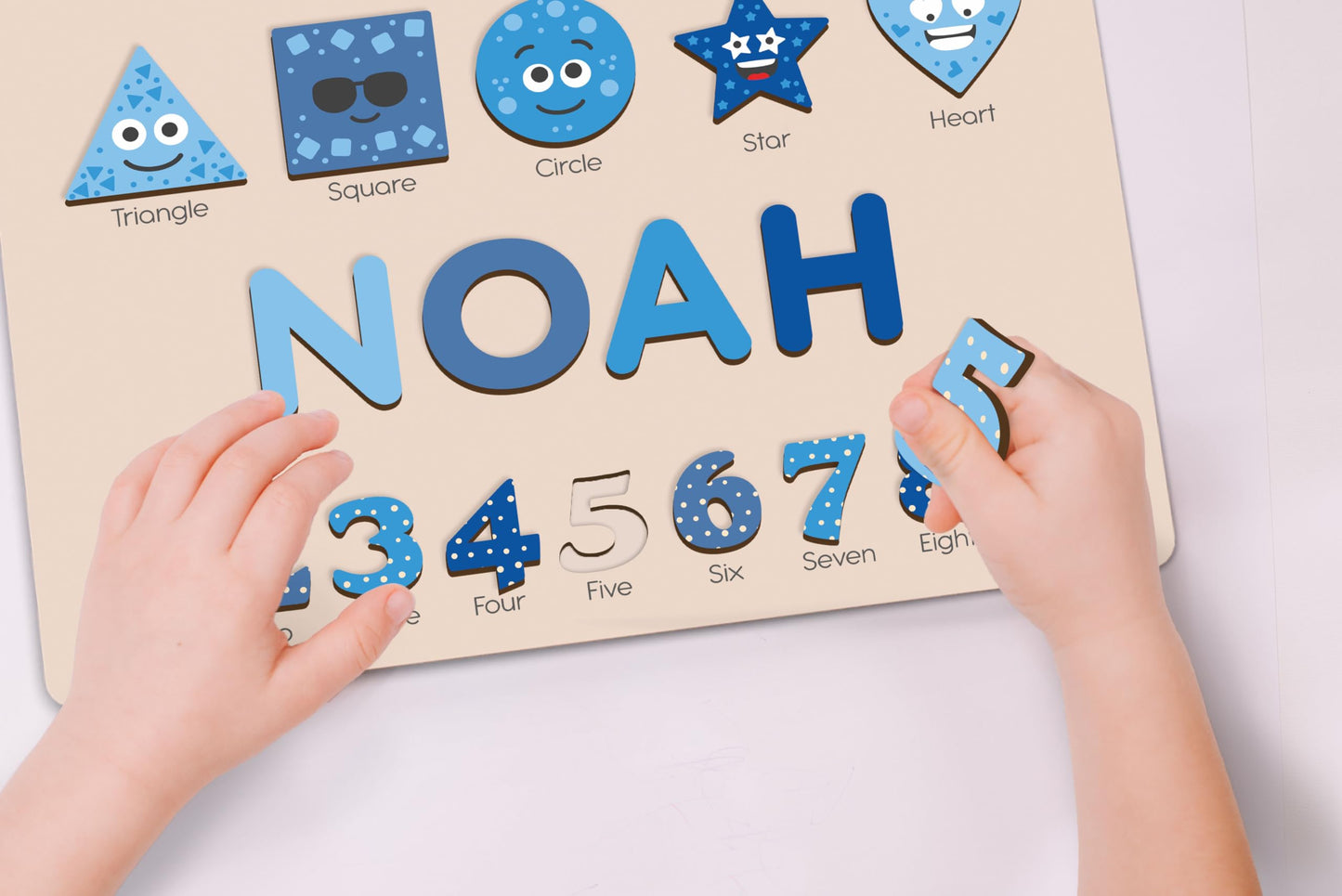 Name Puzzle for Kids, Montessori Board, Personalized Custom Name Puzzle Sign, Toddler Gift, Baby Name Gift, Gift for Kids, Christmas Gifts - WoodArtSupply