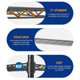 Storage Shelves 2100Lbs Capacity, 6-Shelf on Casters 48" L×18" W×72" H Commercial Wire Shelving Unit Adjustable Layer Metal Rack Strong Steel for BestOffice