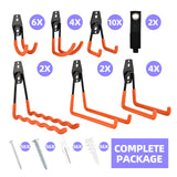 Rlipily 30 Pack Garage Hooks Steel Heavy Duty Garage Storage Hooks Utility Steel Wall Mount Garage Hanger&Organizer for Bikes,Garden Tools, Ladders, Rlipily