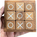 NUTTA - Wooden TIC TAC Toe Game Coffee Table Decor Family Game Night Indoor Outdoor Fun Games for Teens and Adults Classic OX Wood Board Game NUTTA
