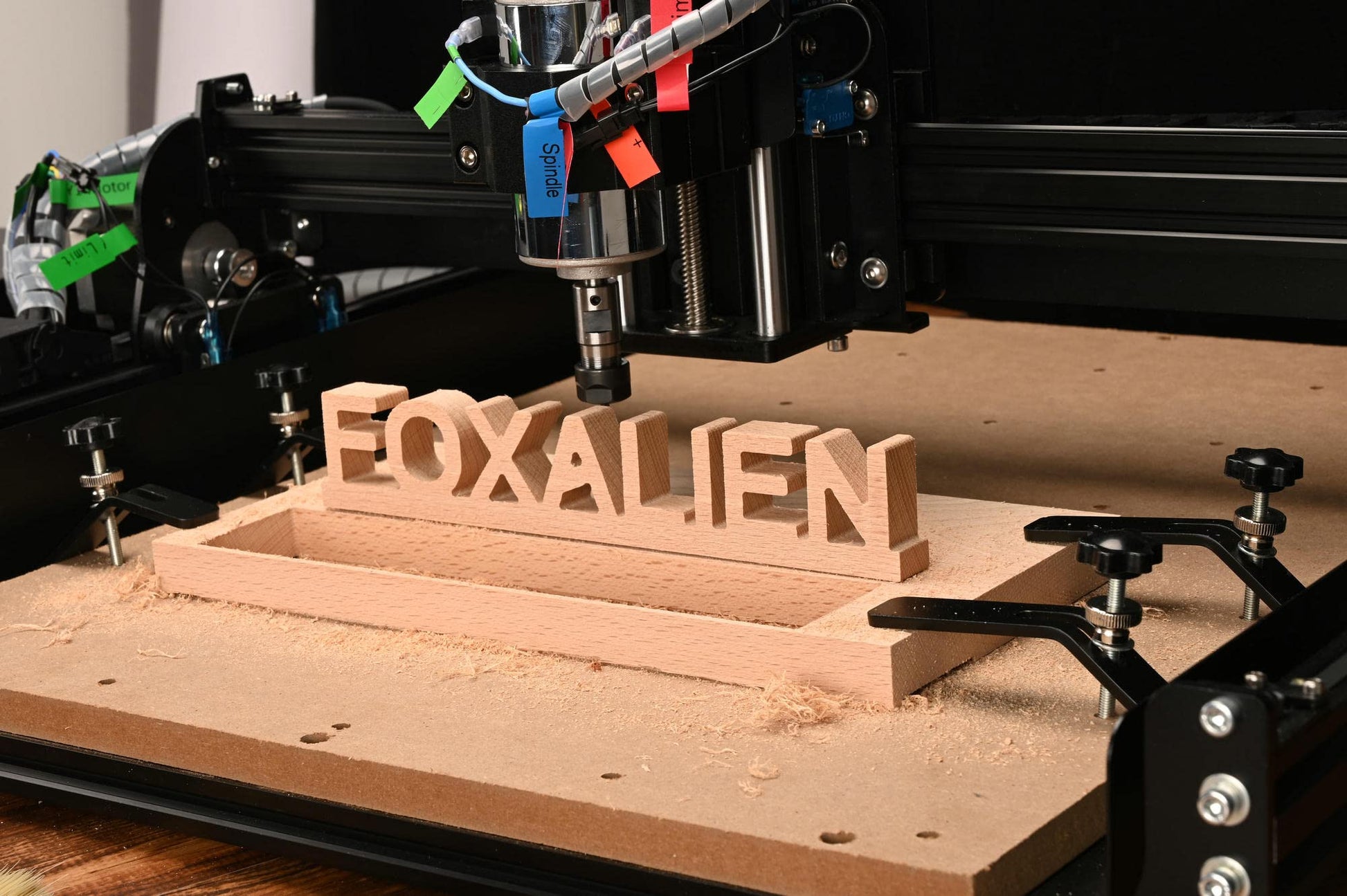 FoxAlien CNC Router Machine 4040-XE, 300W Spindle 3-Axis Engraving Milling Machine for Wood Metal Acrylic MDF Nylon Carving Cutting Arts and Crafts - WoodArtSupply