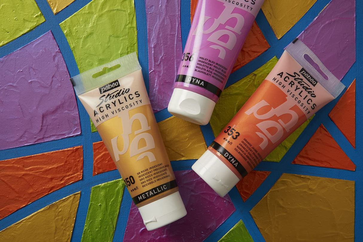 Pébéo 832-360 - Studio Acrylics Fine Acrylic - Acrylic Paint - Iridescent Acrylic - Iridescent Blue Black 100ml/3.38oz Pebeo