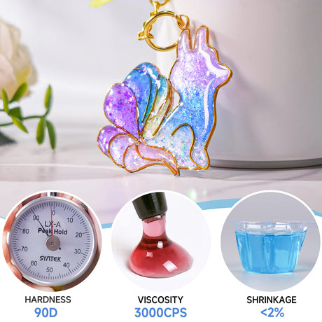 LET'S RESIN UV Resin, 12Colors Ultraviolet Epoxy Resin Clear, Odorless & Low Shrinkage UV Resin Kit for Crafts, Jewelry Making, Decoration(20g Each) LET'S RESIN