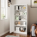 Anxxsu Metal Storage Cabinet with 2 Doors and 4 Adjustable Shelves, 71" Steel Garage Storage Cabinet, Locking Tool Cabinets for Office, Anxxsu