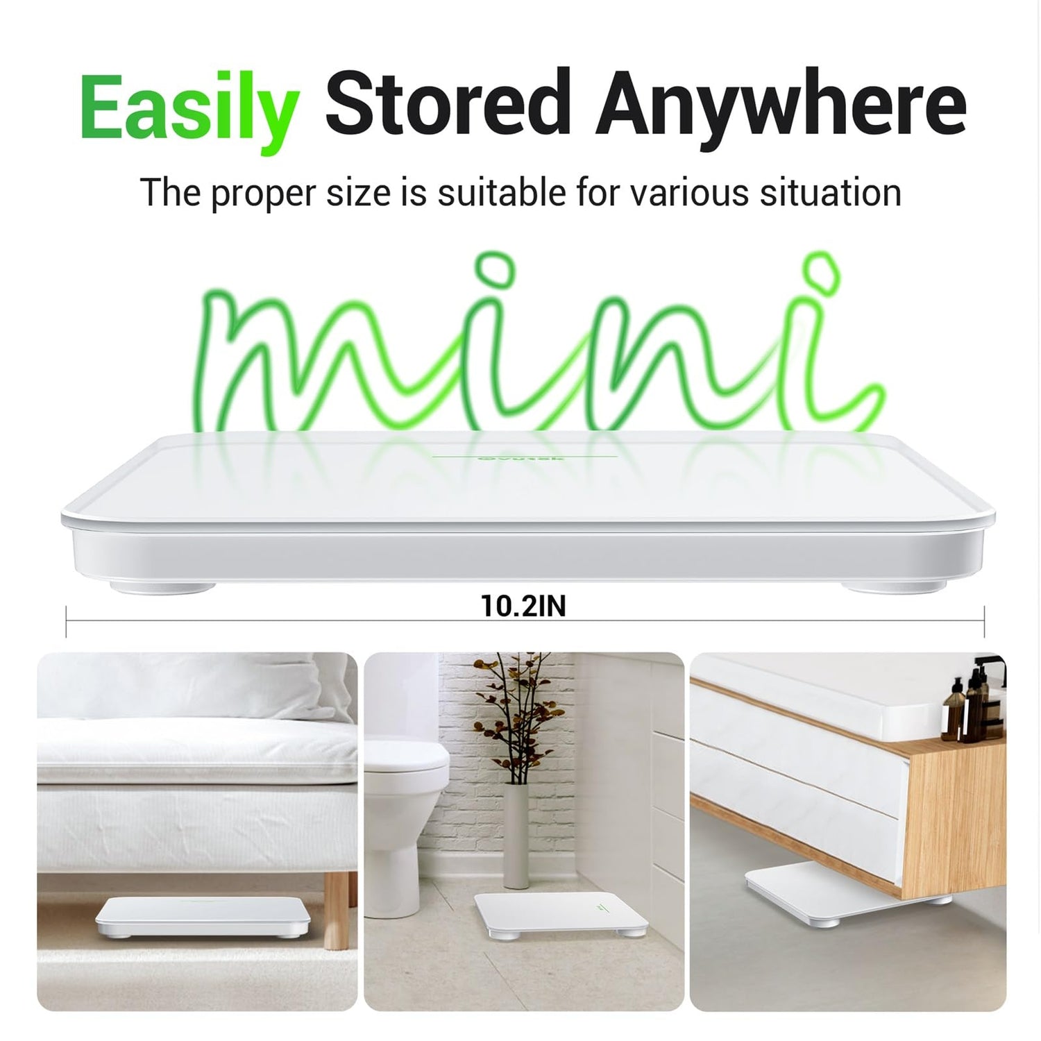 Ovutek Bathroom Scale for Body Weight, Highly Accurate Digital Weighing Machine for People, Upgraded Batteries Included, Compact Size, LED Display, OVUTEK