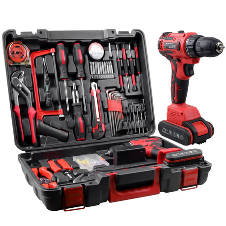 jar-owl Powerful Brushless Motor 21V Cordless Drill Set, 319 in-lb Torque, 0-1350RMP Variable Speed, 10MM 3/8'' Keyless Chuck, 25+1 Clutch, 1.5Ah jar-owl