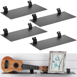 LEIFIDE Metal Slatwall Shelves 12 x 6 Inch Flat Display Shelves Hanging Slatwall Accessories for Slat Wall Bedroom Office Home Gaming Room Retail LEIFIDE