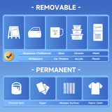 SILENART White Chalk Markers - 6 Pack White Dry Erase Markers Pen - Liquid Chalk Markers for Chalkboard Signs, Windows, Blackboard, Glass - 6mm SILENART