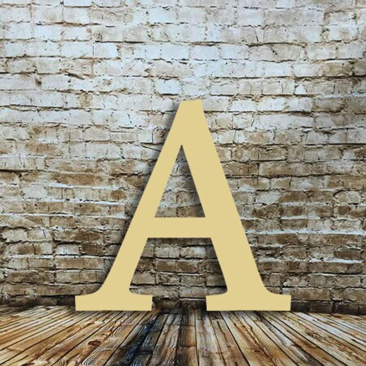8" Wood Greek Letter Alpha A Unfinished, Fraternity and Sorority Greek Font, Craft Cutout on 1-4" MDF Build-A-Cross
