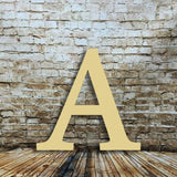 8" Wood Greek Letter Alpha A Unfinished, Fraternity and Sorority Greek Font, Craft Cutout on 1-4" MDF Build-A-Cross