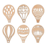 MAGICLULU 30pcs Wooden Unfinished Hot Air Balloon Slice Unpainted Wooden Hot Air Balloon Blank Hollow Hot Air Balloon Cutouts for DIY Craft Art MAGICLULU