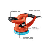 BLACK+DECKER Buffer Polisher, 6 inch Orbital Car Polisher, with Wool or Foam Bonnets (WP900) Black & Decker