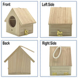 Tfwadmx Wooden Bird House, Hanging Birdhouse for Outside, Garden Patio Decorative Nest Box Bird House for Wren Swallow Sparrow Hummingbird Finch Tfwadmx