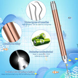 Therwen 6 Pcs Weeding Tools Set Weed Removal Tool Kit LED Tweezers Pin Hook Scissors for Vinyl Paper Projects Crafting DIY Therwen