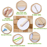 200 Pieces Wooden Dowel Rod-6"x1/8" Unfinished Natural Hardwood Sticks, Round Craft Sticks,Wood Sticks for Crafting,Wooden Craft Sticks,Art Sticks Moukiween