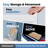 HOMEDANT 5 Tier Laminated White Metal Shelving Unit Adjustable Garage Storage Utility Rack Heavy Duty Shelves Organization Multipurpose Shelf HOMEDANT