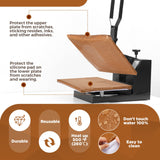 Treela 2 Pcs Heat Press Platen Wrap Cover, 12 x 15 Inch Heat Press Cover Heat Resistant Reusable Sheets Pad Mat Pillow for Sublimation Heat Press Treela