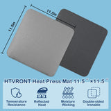 HTVRONT Heat Press Mat for Cricut: Heat Press Pad 11.5"x11.5" for Craft Vinyl Ironing Insulation Transfer, Double Sides Applicable Heat Mat for Heat HTVRONT