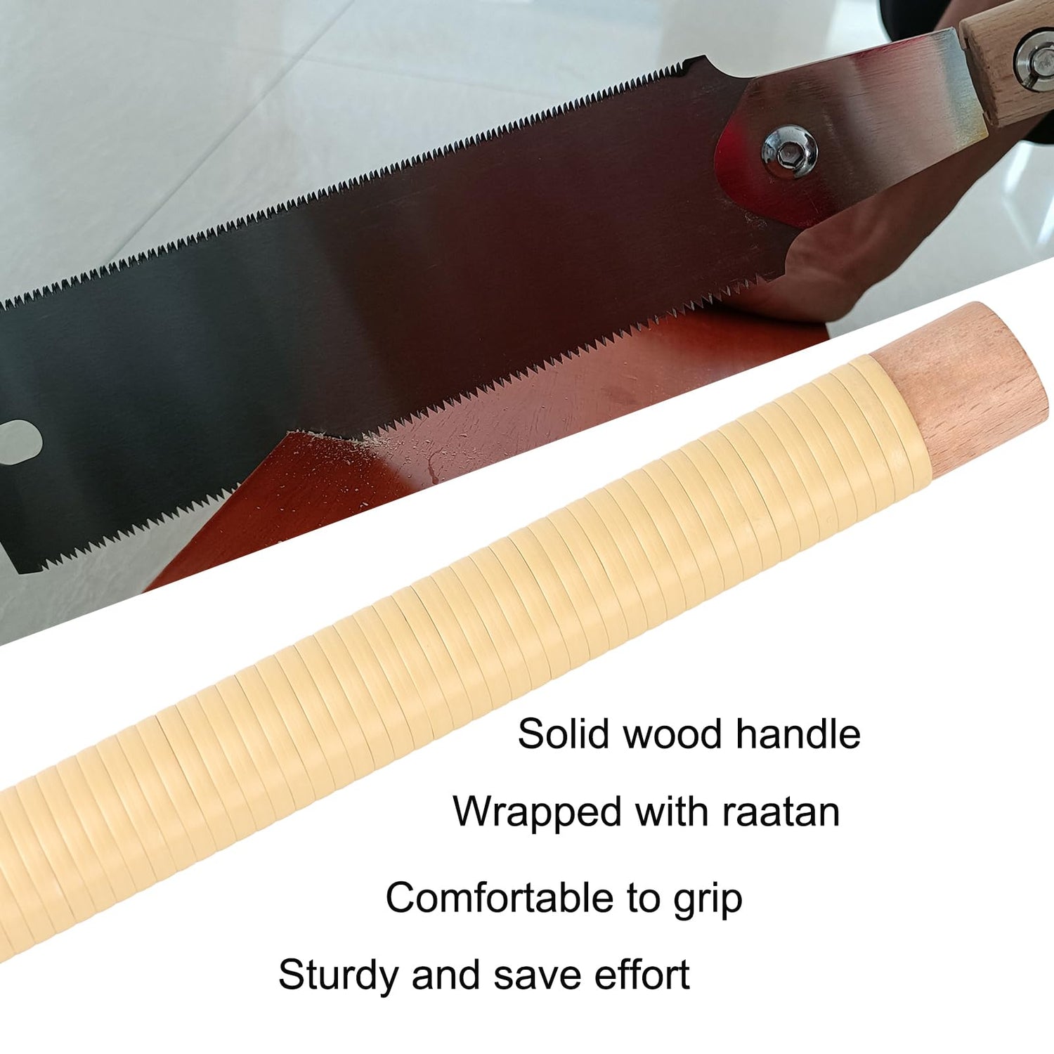 WEIMELTOY 10” SK5 Blade Hand Saw, Double Edge 3 Side Grinding Teeth Japanese Pull Saw, Impulse Hardening Steel Teeth,Sharp and Light Woodworking WEIMELTOY