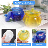 Fumwase Jar Silicone Molds Resin Jar Mold with Lid Epoxy Resin Molds Silicone Molds for Resin Crafts for Candle Holder DIY Jewelry Storage Box Resin Fumwase