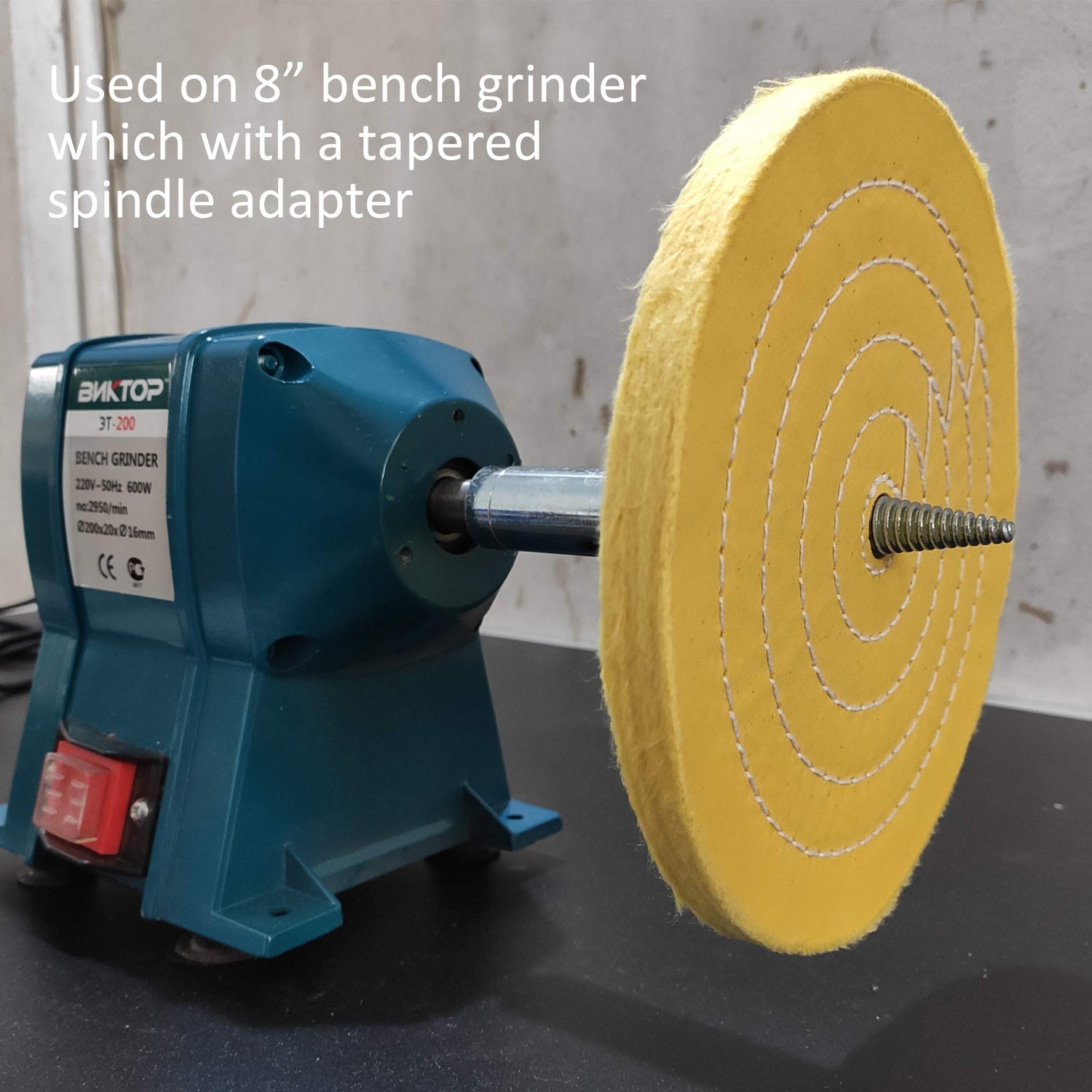 PURUI 8" Buffing Polishing Wheel-Coarse (42PLY) Medium(60PLY) Fine(40PLY) with 5/8" Arbor Hole -Brown,Blue,Red Rouge Polishing Compounds for Bench PR PURUI