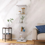 LFT HUIMEI2Y 4-Shelf Tempered Glass Display Cabinet with Lock - Quick Install Design LFT HUIMEI2Y