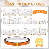 Tatuo 4 Pcs Heat Press Pillow 4 Size Heat Pressing Transfer Pillow 4 Heat Press Pillow Mat Kits 2 Pcs Heat Resistant Tape 8 Pcs Tshirt Ruler Guide Tatuo