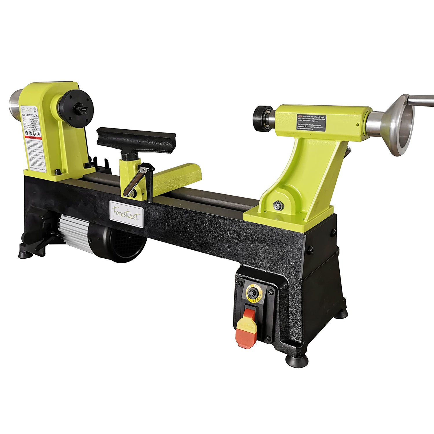 FORESTWEST 10819, 5 Amps Woodworking Lathe, 5-Speed 12"x18" Wood Lathe FORESTWEST