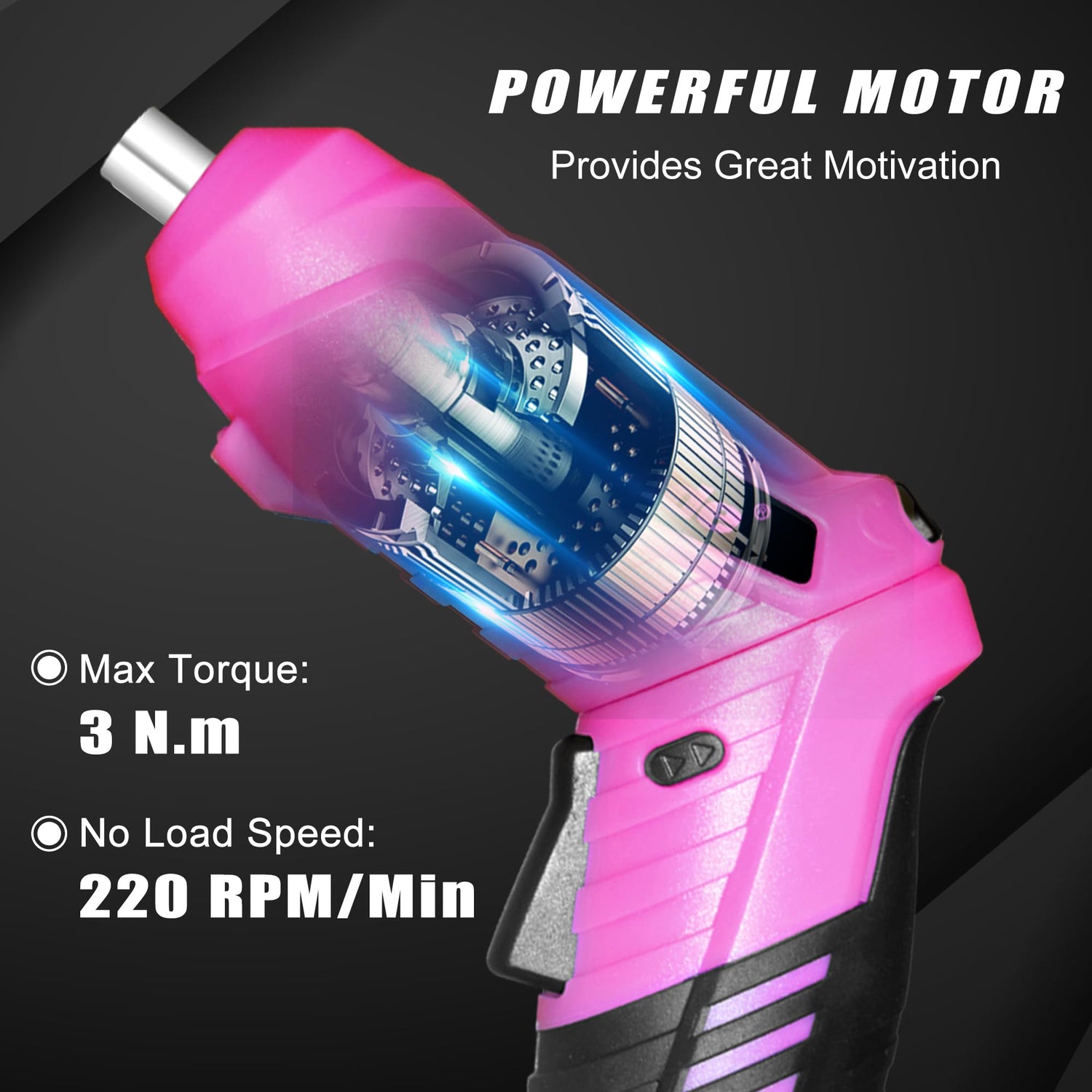 SOLUDE Pink Tool Set,130 Piece Women's Tool Kit for Home with 3.6V Cordless Rechargeable Screwdriver,Household Basic Toolkits for New SOLUDE