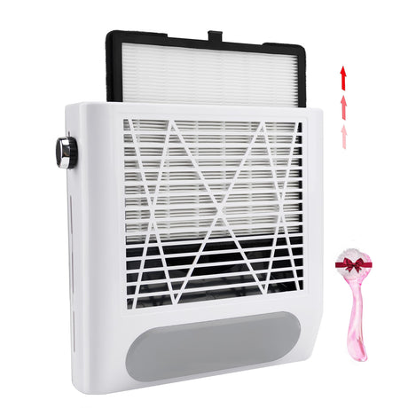 Nail Dust Collector Vacuum 80W, Adjustable Power Suction CoFashion Nail Dust Cleaner Machine for Manicure, Dust Collector for Nails for Salon Home CoFashion