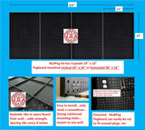 Made in USA Pegboard Wall Organizer 4 ea 24"x16" Plastic Pegboard Panels - 96” Wide - Kit P-212 B Garage Organization for Workbench Tool Storage WallPeg