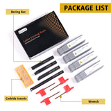 VerLich Lathe Turning Tools,S12M SCLCR09/SCLCR1212H09/SCLCL1212H09/SCMCN1212H09 Boring Bar Turning Tool Holder With 10pcs CCMT09T304 Inserts VerRich