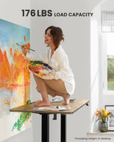 ErGear Height Adjustable Electric Standing Desk, 48 x 24 Inches Sit Stand up Desk, Memory Computer Home Office Desk (Vintage Brown) ErGear