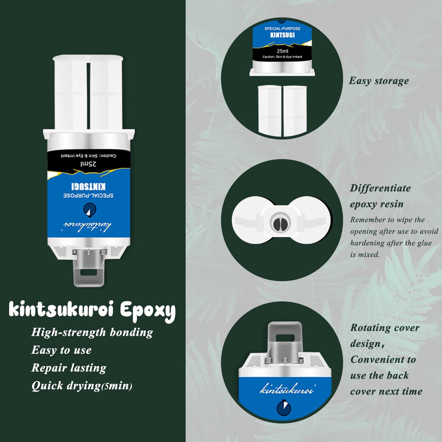 Kintsugi Repair Kit Gold, Japanese Kintsugi Kit to Improve Your Ceramic, Repair Your Meaningful Pottery with Gold Powder Glue, Perfect for Beginners 1DFAUL