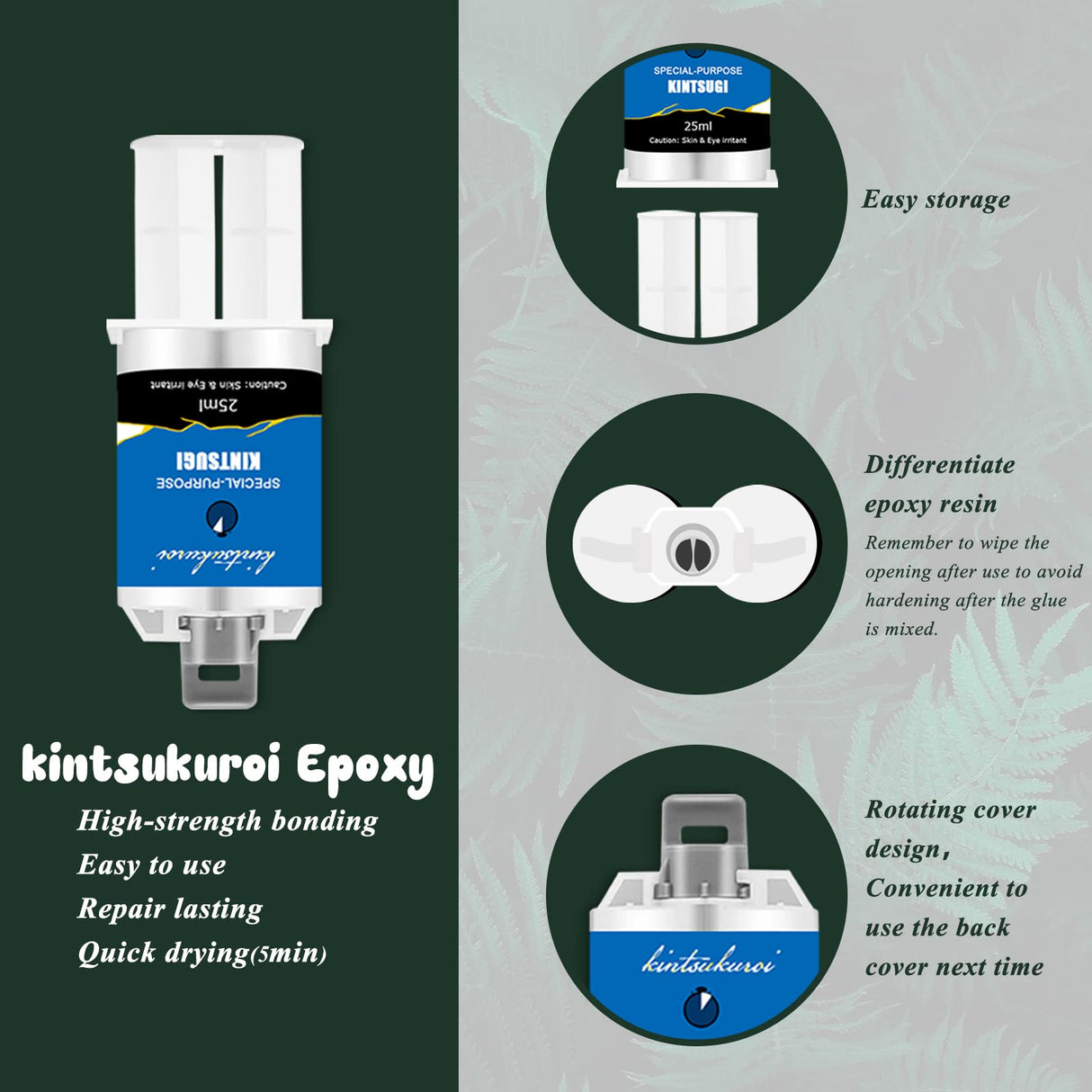 Kintsugi Repair Kit Gold, Japanese Kintsugi Kit to Improve Your Ceramic, Repair Your Meaningful Pottery with Gold Powder Glue, Perfect for Beginners 1DFAUL