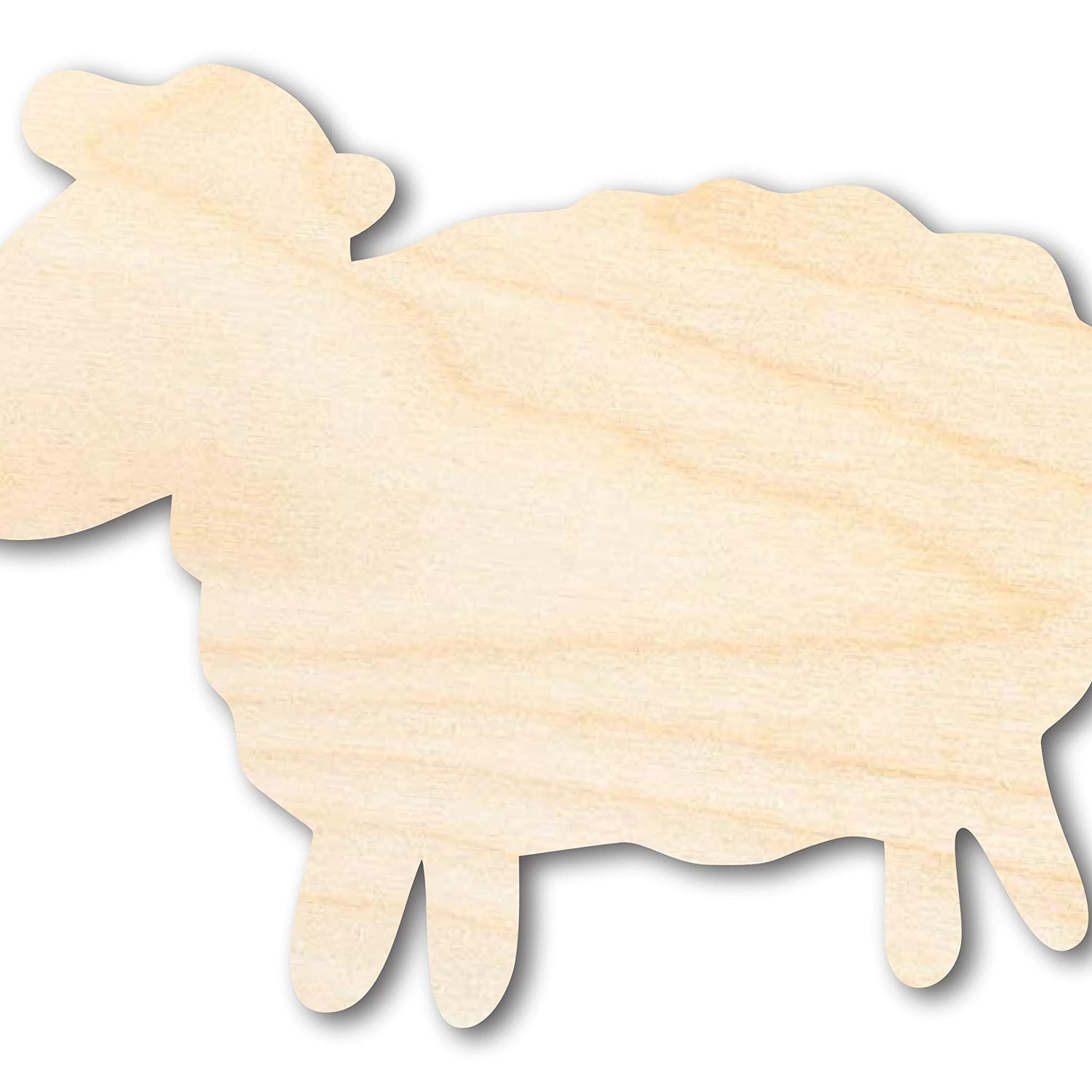 Unfinished Wood Cute Sheep Shape - Craft - up to 36" 18" / 1/8" 24 Hour Crafts