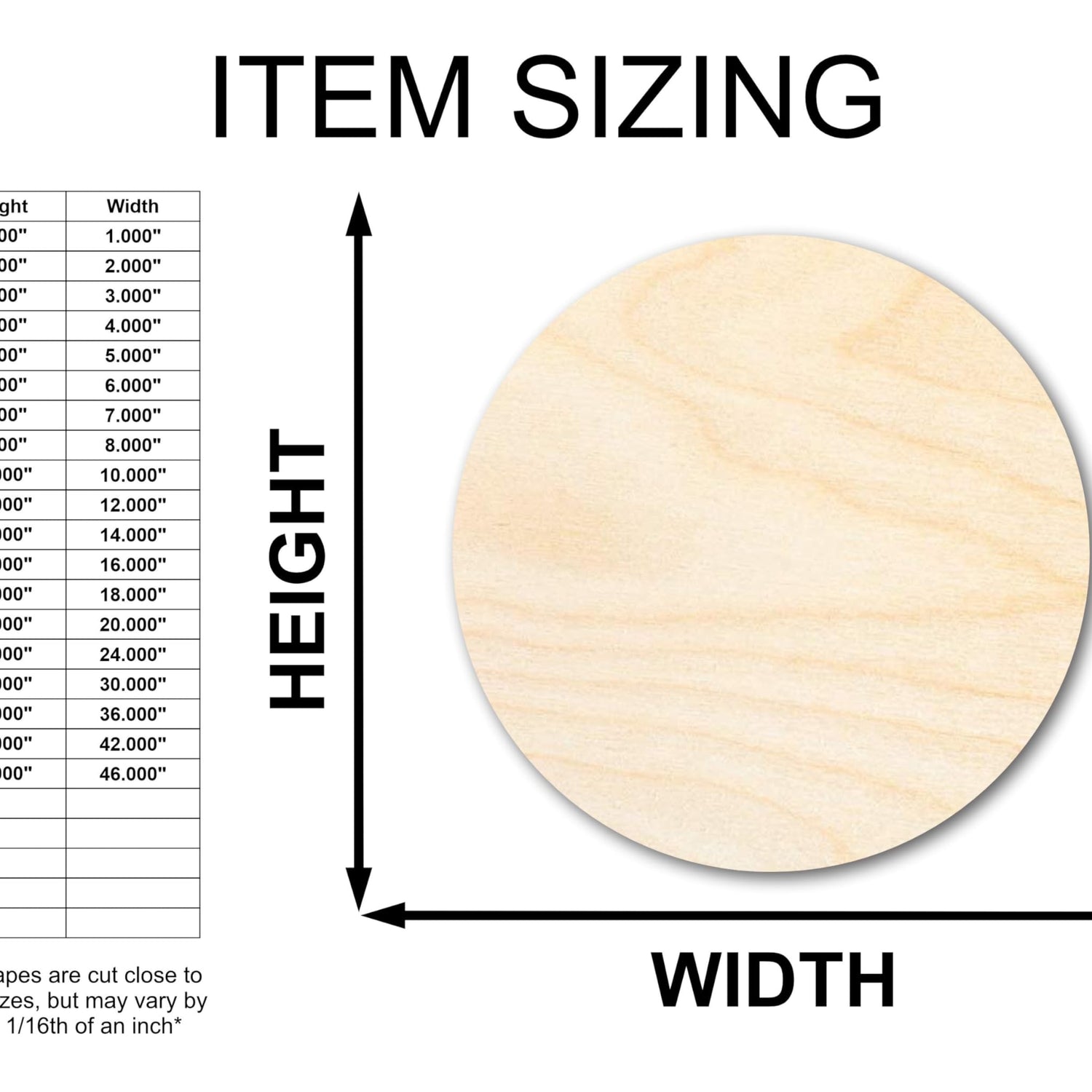 Unfinished Wood Circle Round | Circle Blank | DIY Craft Cutout | Up to 36" 10" / 1/2" 24 Hour Crafts