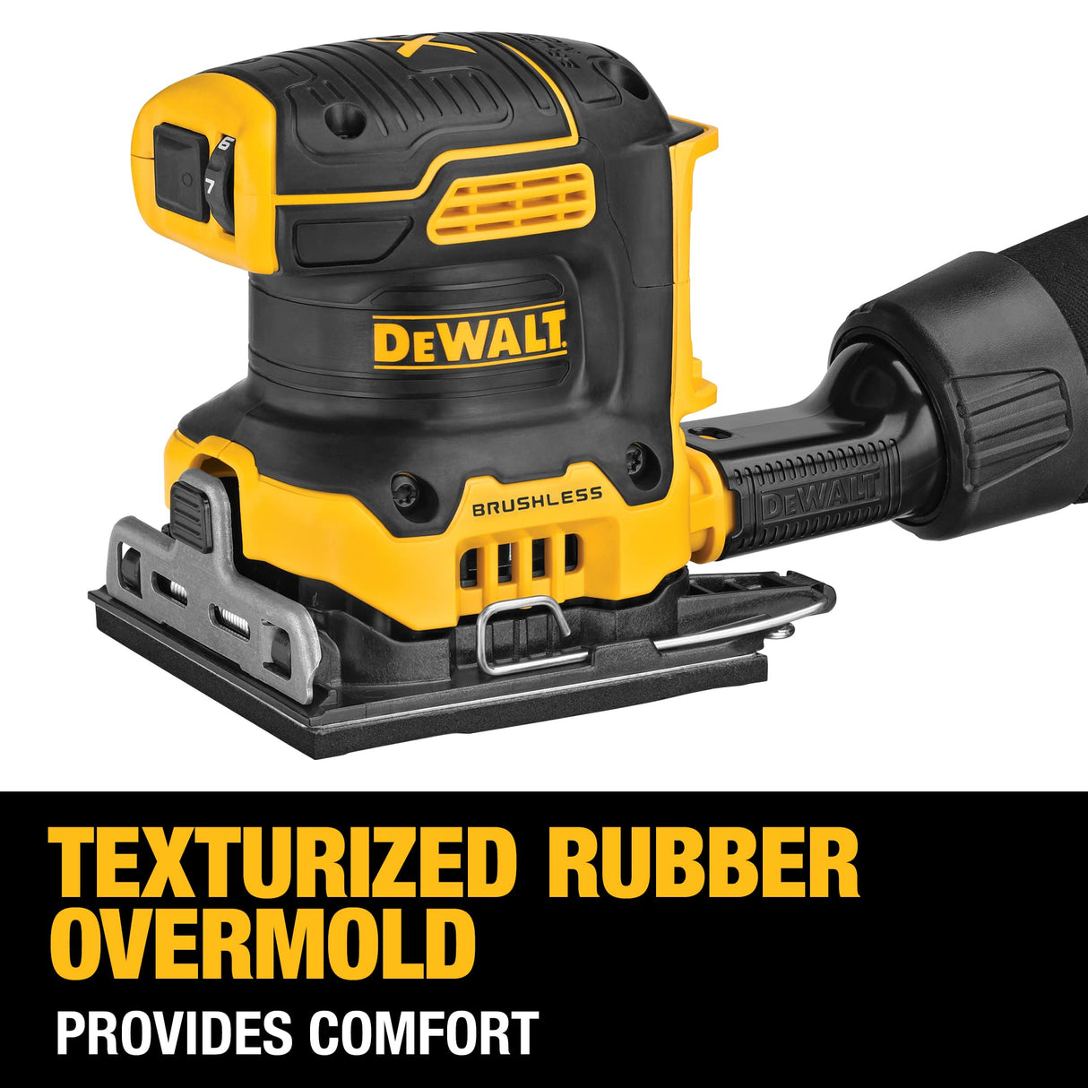 DEWALT 20V MAX* XR Palm Sander, Sheet, Variable Speed, 1/4-Inch, Tool Only (DCW200B) DEWALT