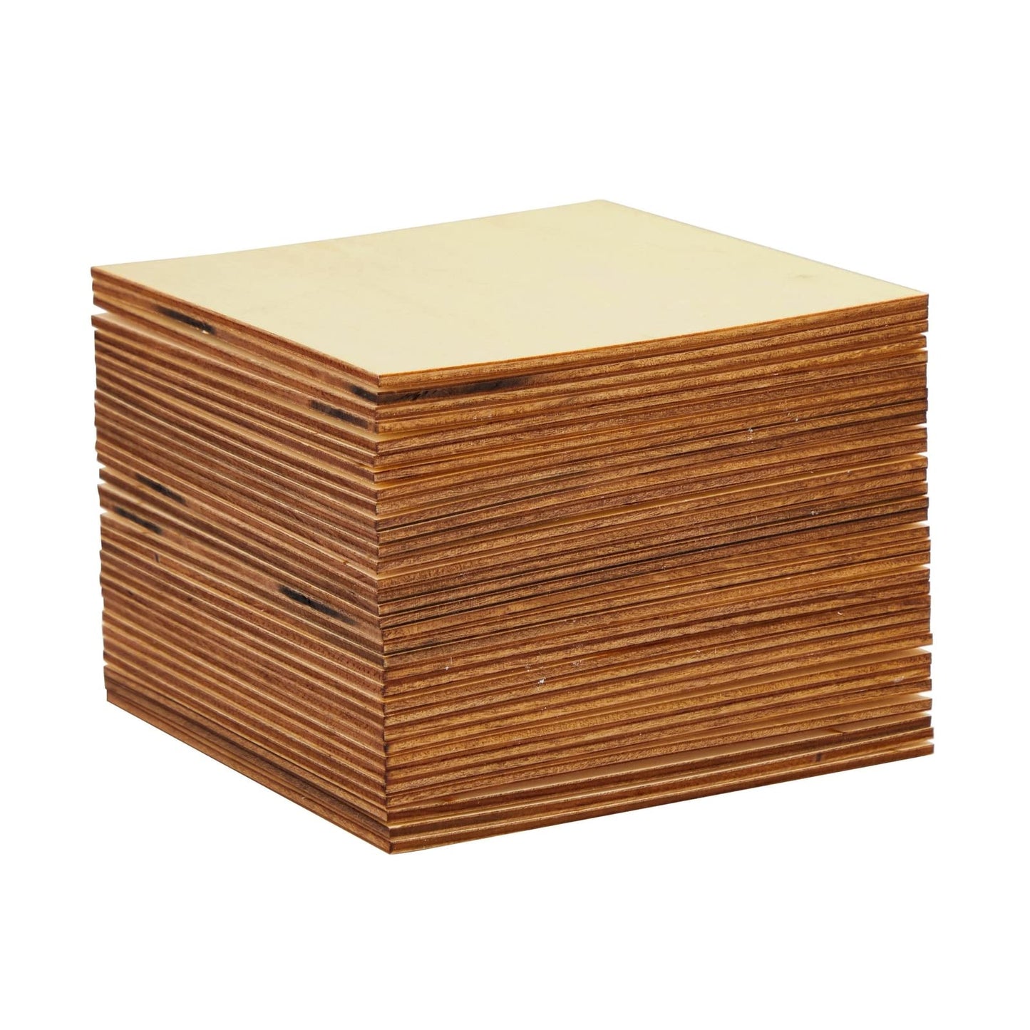 36 Pack 5x5 Wooden Squares for Crafts, Unfinished Wood Tiles for DIY Projects (0.1 in Thick)