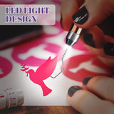 Therwen 10 Pcs Pin Pen Vinyl Weeding Tool Kit Includes 1 Led Weeding Tools with Light for Vinyl with 5 Different Pen Head 2 Retractable Air Release Therwen