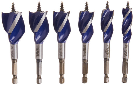 IRWIN SPEEDBOR Drill Bit Set for Wood, 4-Inch, 6-Piece (1877239) IRWIN