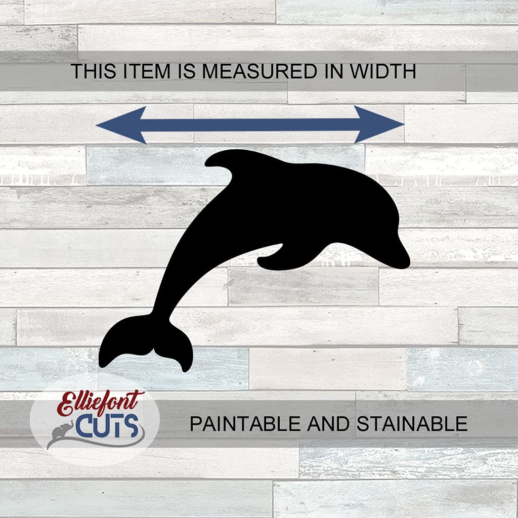 Dolphin Wood Cutouts for crafts, Laser Cut Wood Shapes 5mm thick Baltic Birch Wood, Multiple Sizes Available Elliefont Styles