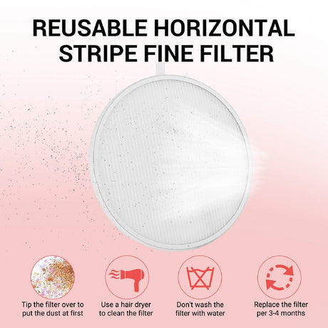 MelodySusie Nail Dust Collector with Reusable Filter, Powerful Nail Vacuum Fan Vent Dust Collector Extractor Electric Dust Suction Machine for MelodySusie
