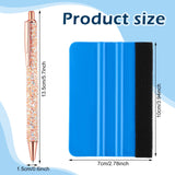 Weeding Tools for Vinyl 2 Pieces Craft Vinyl Weeding Pen Point Retractable Pin Pen Air Release Pen Glitter Weeding Pen with 2 Pieces Felt Squeegees Zhehao