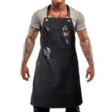 carrotez Durable Goods - Heavy Duty Canvas Work Apron [2nd Generation], Barber apron, Cotton Canvas Cross Back Adjustable Apron with Pockets, carrotez
