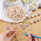 NBEADS 400 Pcs Wooden Linking Rings, 15mm Unfinished Round Wooden Charm Donut Circle Linking Rings Pendant Blank Wooden Loop for Earring Jewelry DIY NBEADS
