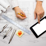 2 Pack Stainless Steel Ruler Machinist Engineer Ruler, Metric Ruler with Markings 1/8, 1/16, 1/32, 1/64 Inch for Engineering, School, Office, EBOOT