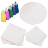 Creative Kids Spin & Paint Refill Pack - 8 x Large Cards - 8 x Small Cards - 4 x Round Cards - 5 Bottles of Colored Paint Creative Kids