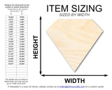 Unfinished Wood Diamond Shape | DIY Craft Cutout | Up to 36" 18" / 3/4" 24 Hour Crafts